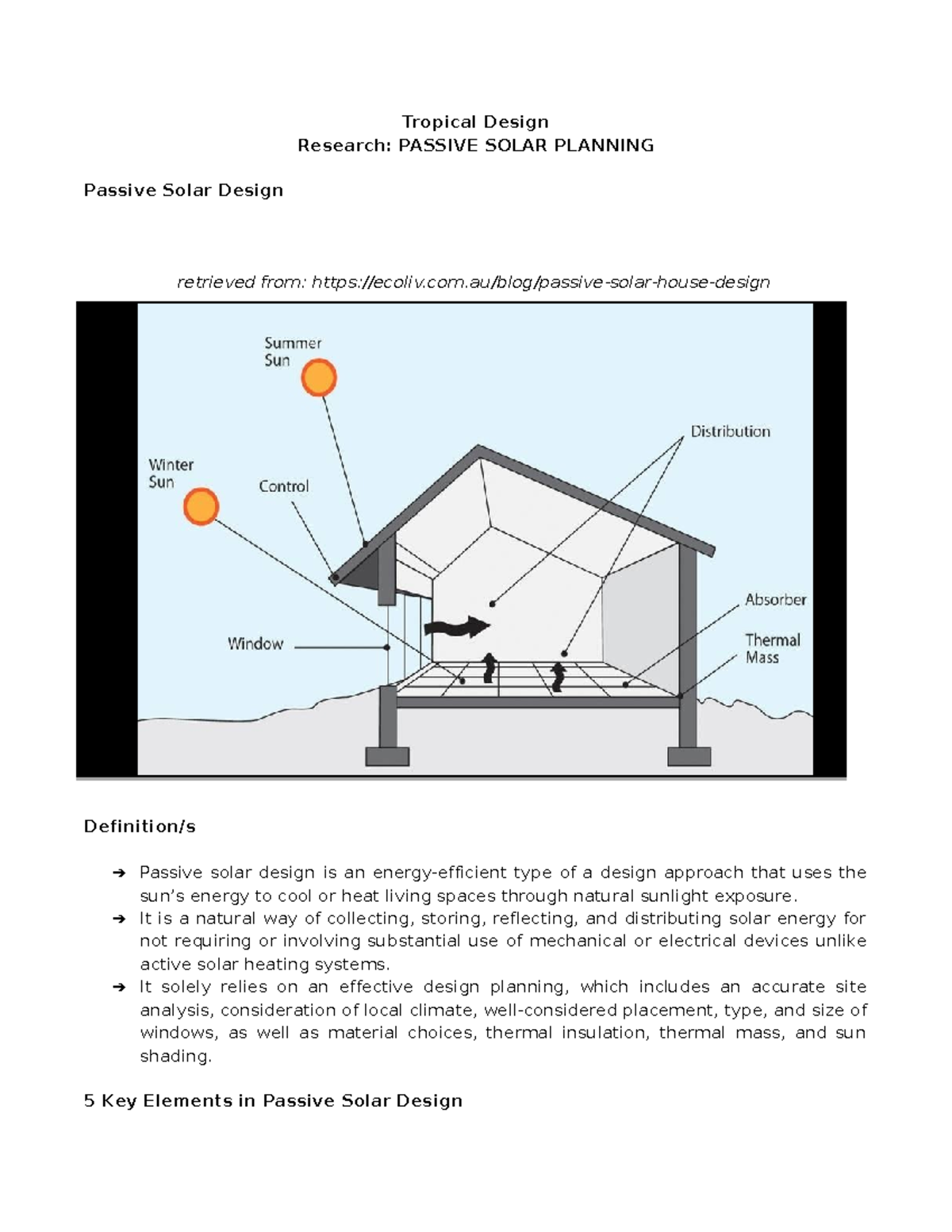 Passive Planning - Tropical Design Research: PASSIVE SOLAR PLANNING ...
