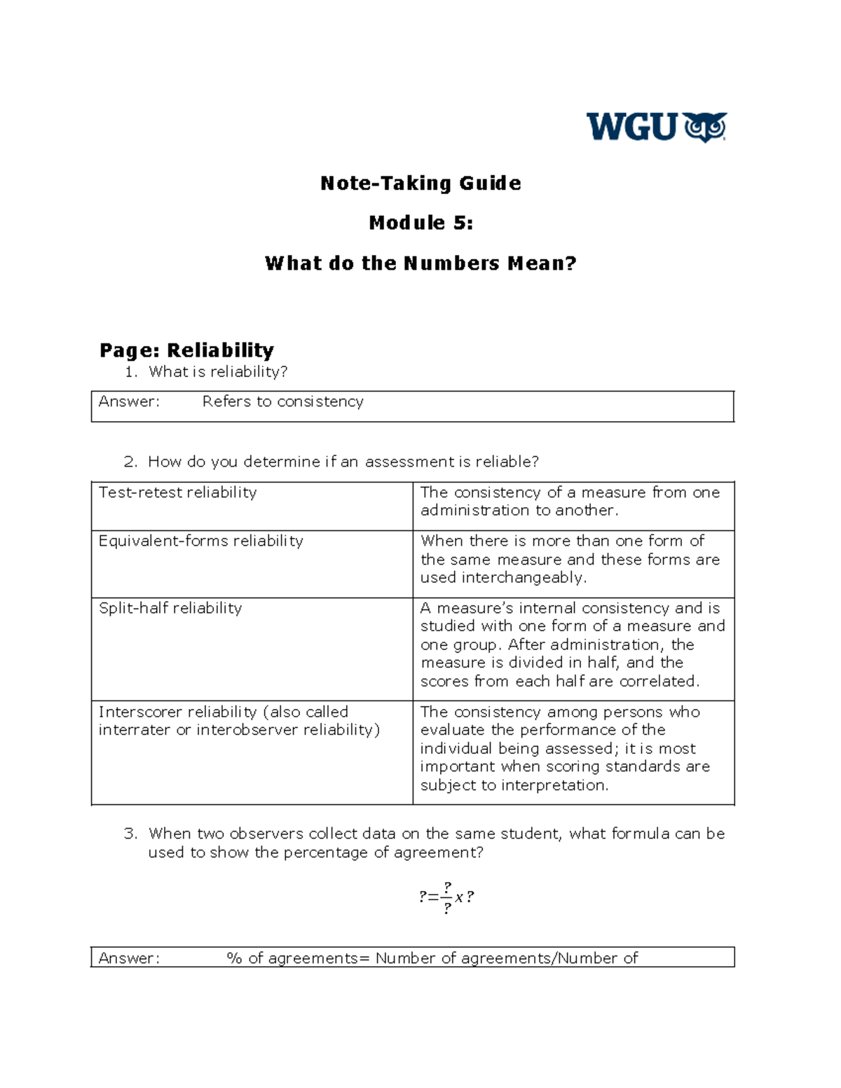 Module 5 NoteTaking Guide NoteTaking Guide Module 5 What do the