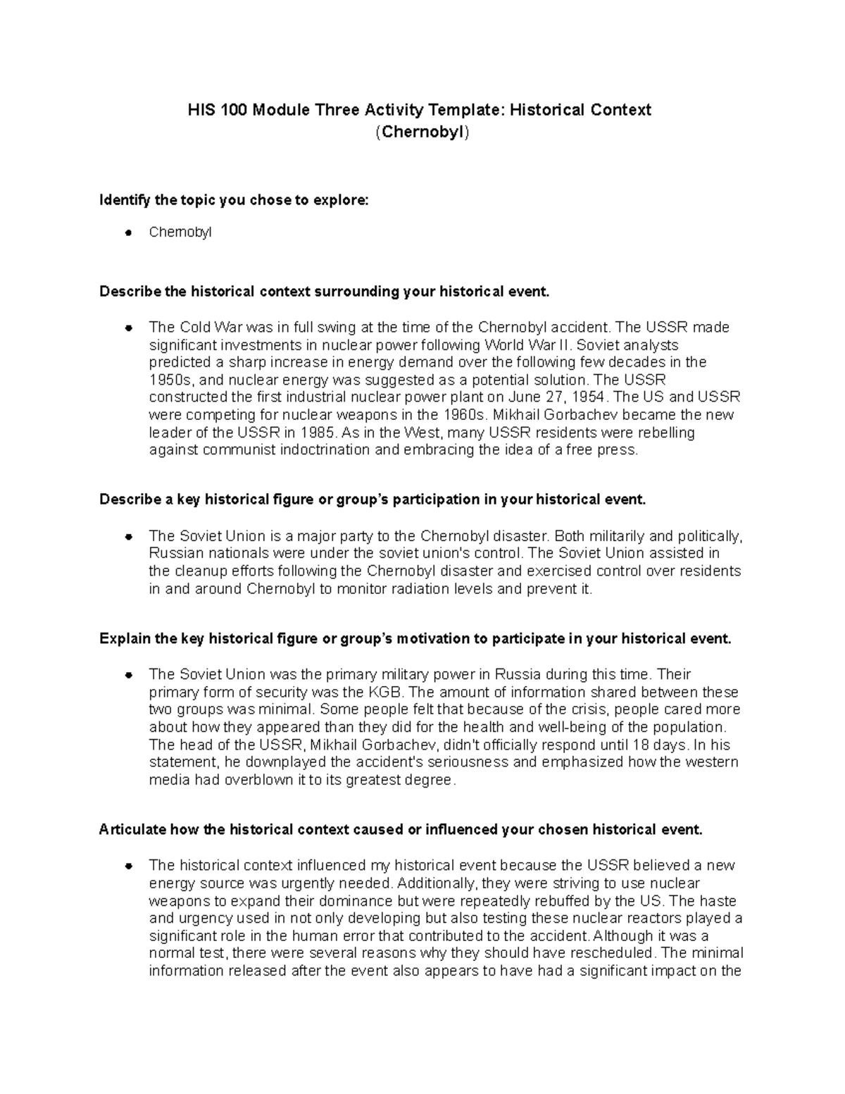 historical research questions about chernobyl