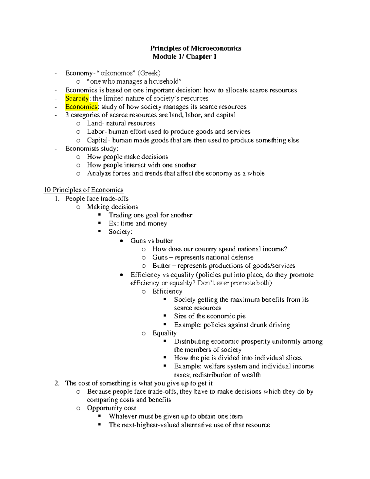 ECON 2020 Module 1 10 Principles Of Economics - Principles Of ...