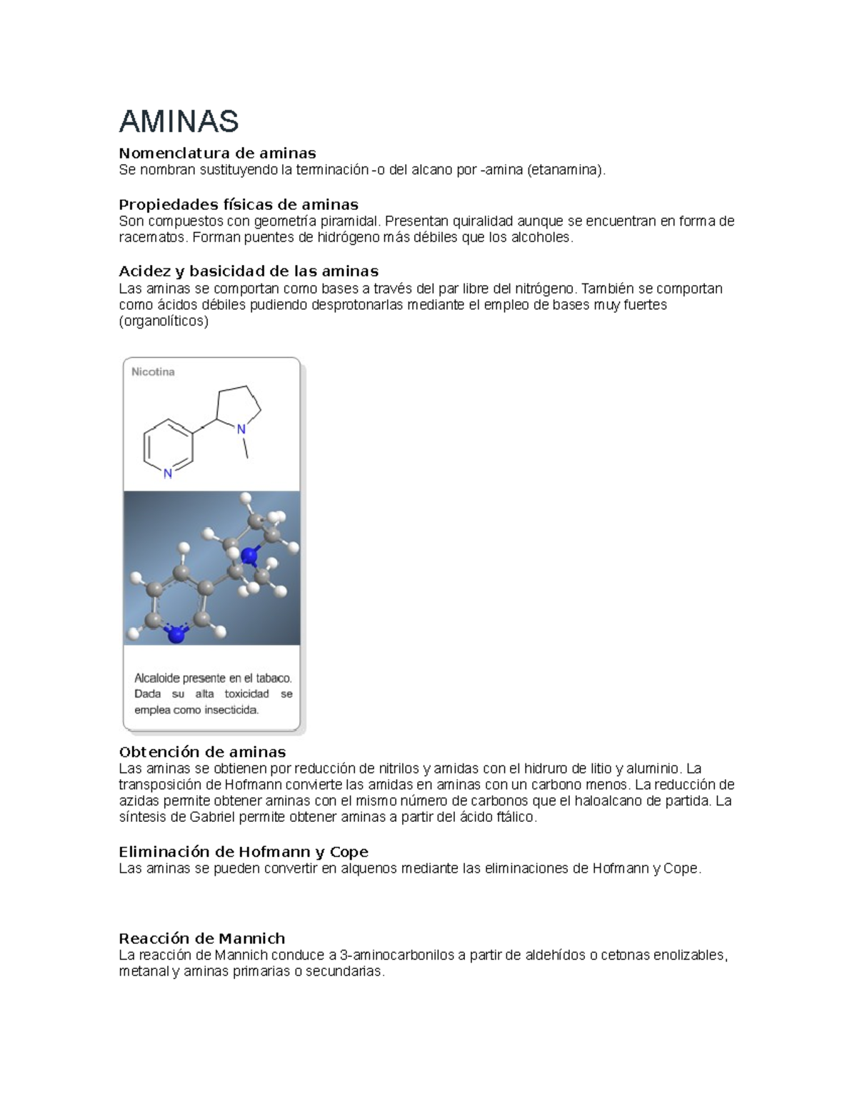 Aminas - Tarea Completa - AMINAS Nomenclatura De Aminas Se Nombran ...