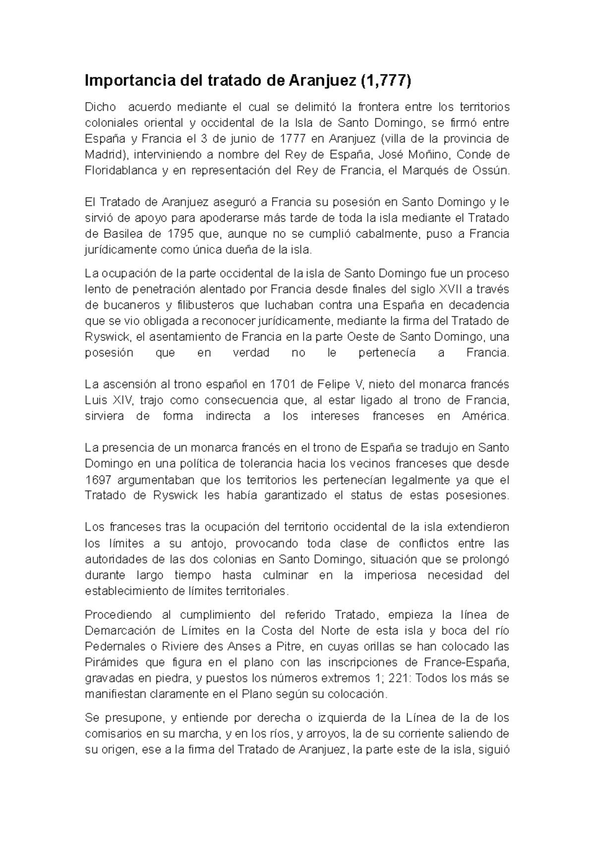 Que Fue El Tratado De Aranjuez 1777 Image to u