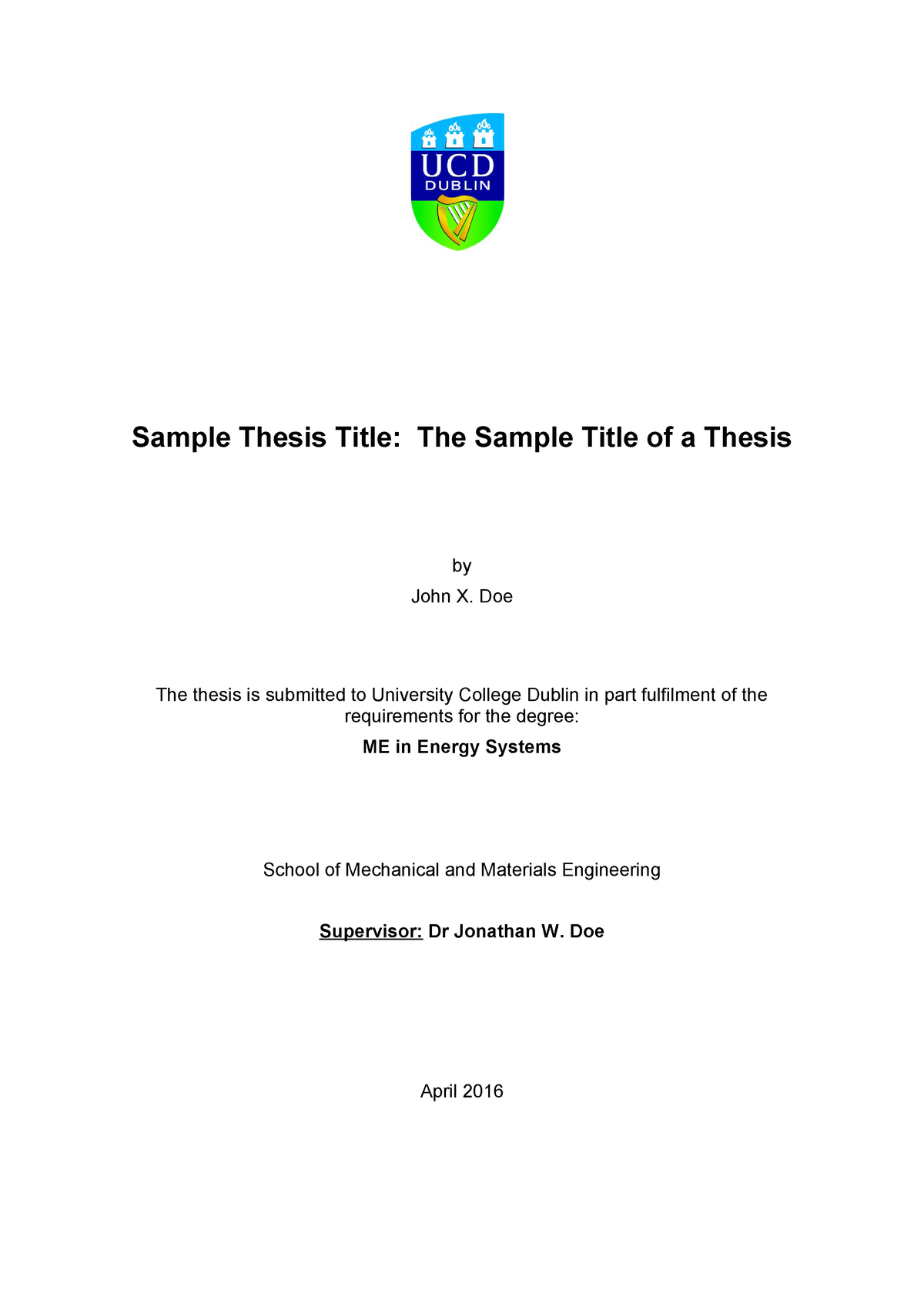 creating thesis title