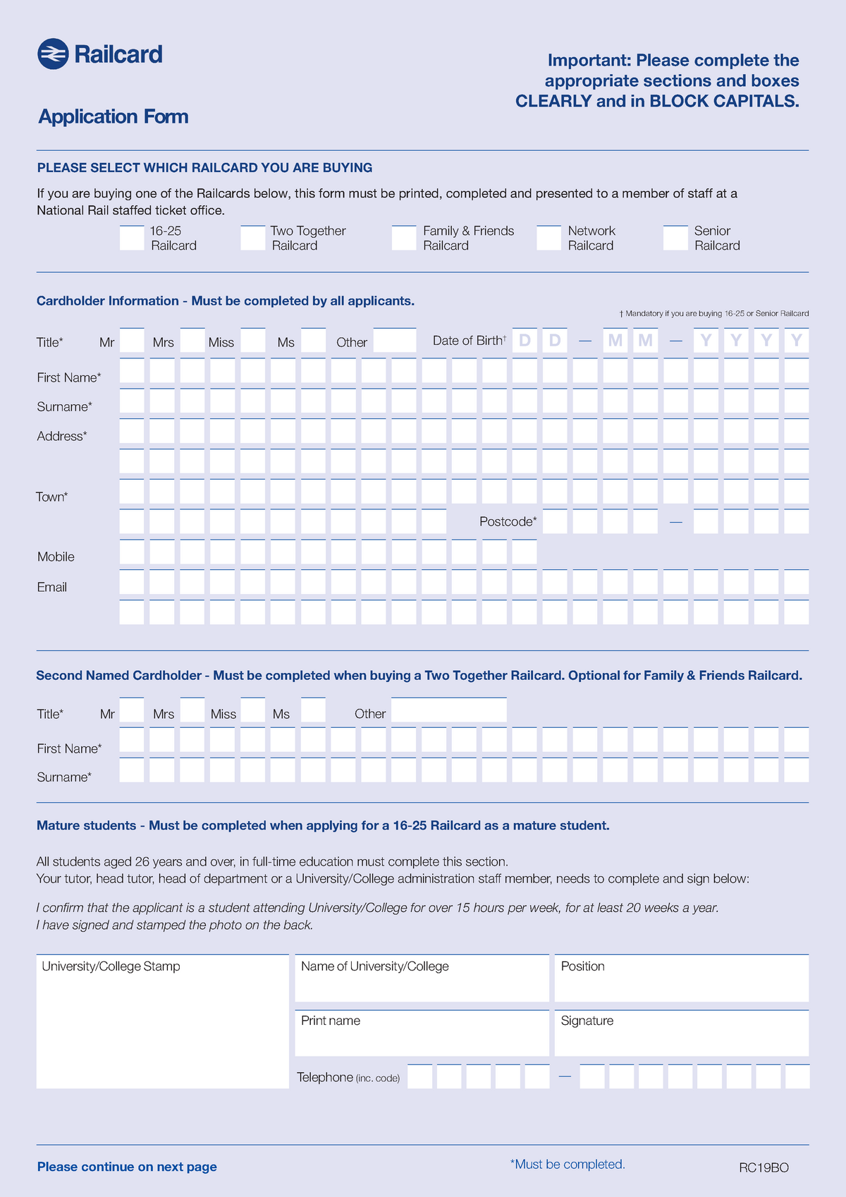 Application Form For Disabled Railcard Fill And Sign 0384