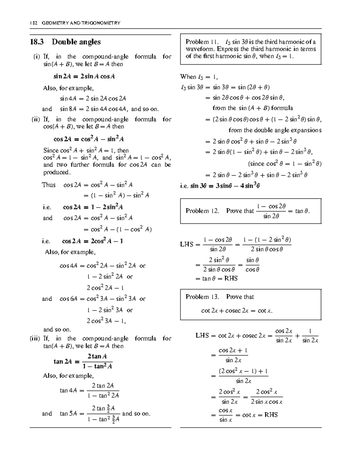 Bird higher engineering mathematics 21 - 182 GEOMETRY AND TRIGONOMETRY ...