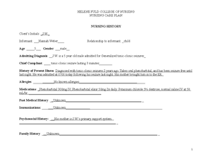 Charlie Snow VSIM Guided Reflection - Pediatric Case 10: Charlie Snow ...