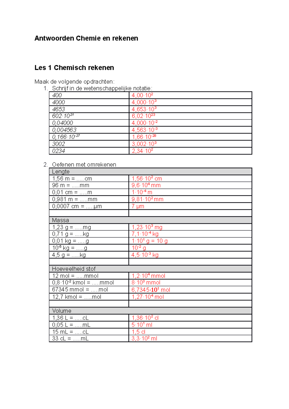 Oefenvragen Les 1 Met Uitwerkingen Excel Statistieken Studeersnel