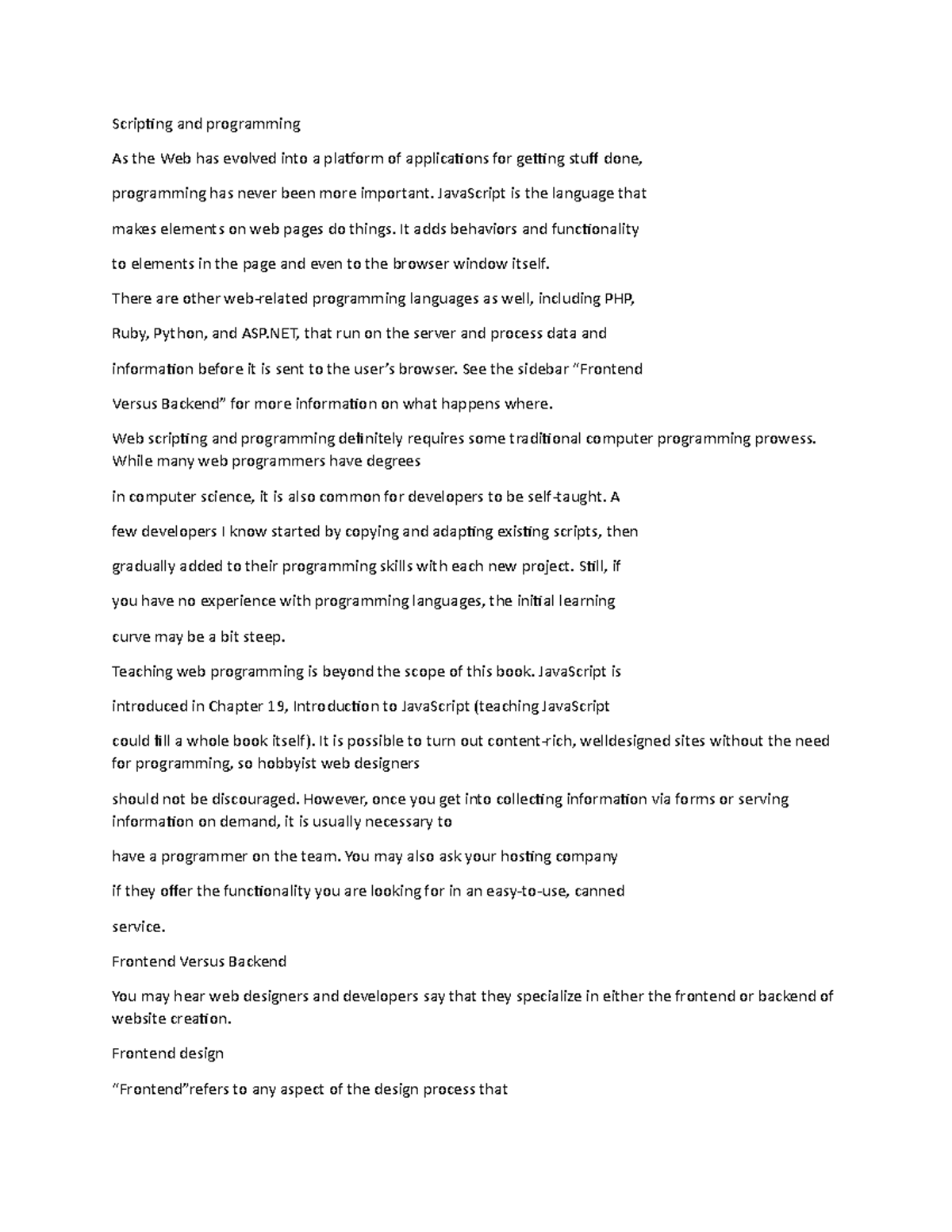 Scripting and programming - JavaScript is the language that makes ...