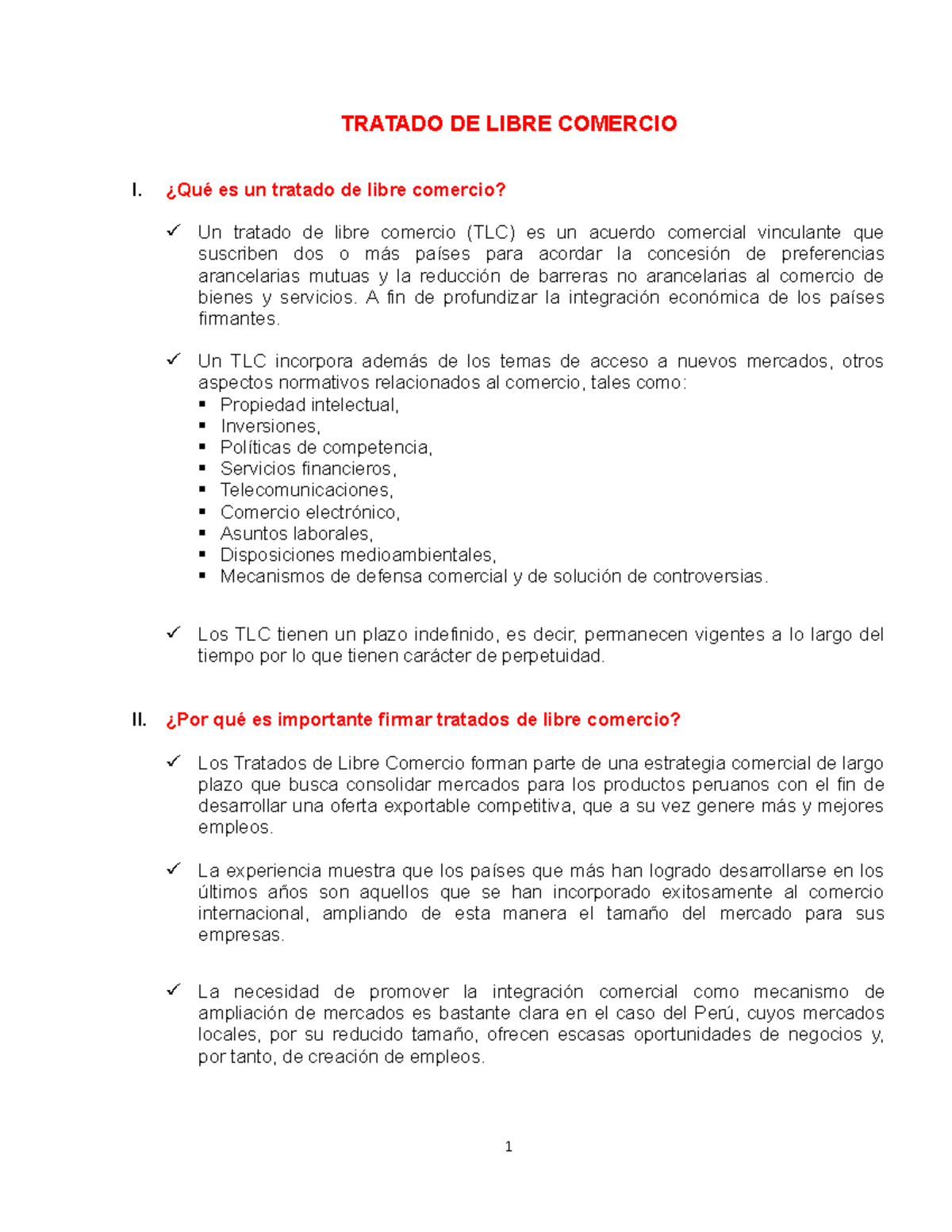 TLC - Aarón 2 - Apuntes - TRATADO DE LIBRE COMERCIO I. ¿Qué Es Un ...