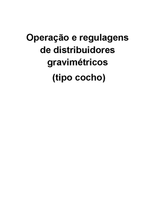 Exercicios De Maquinas E Mecanização Agricola - 5º Semestre AGRONOMIA ...