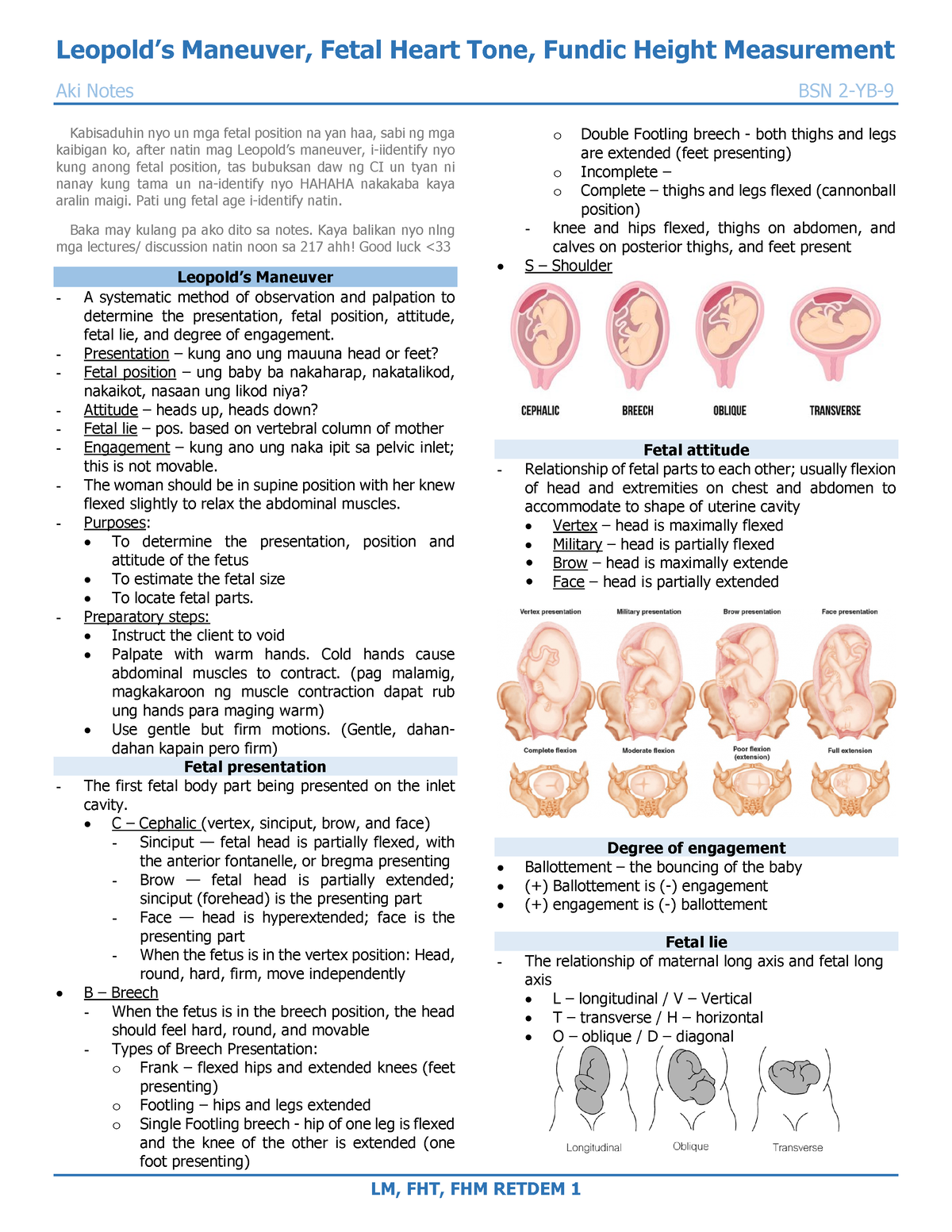 217-D2-Leopolds-Maneuver-FHT-FHM - Leopold’s Maneuver, Fetal Heart Tone ...