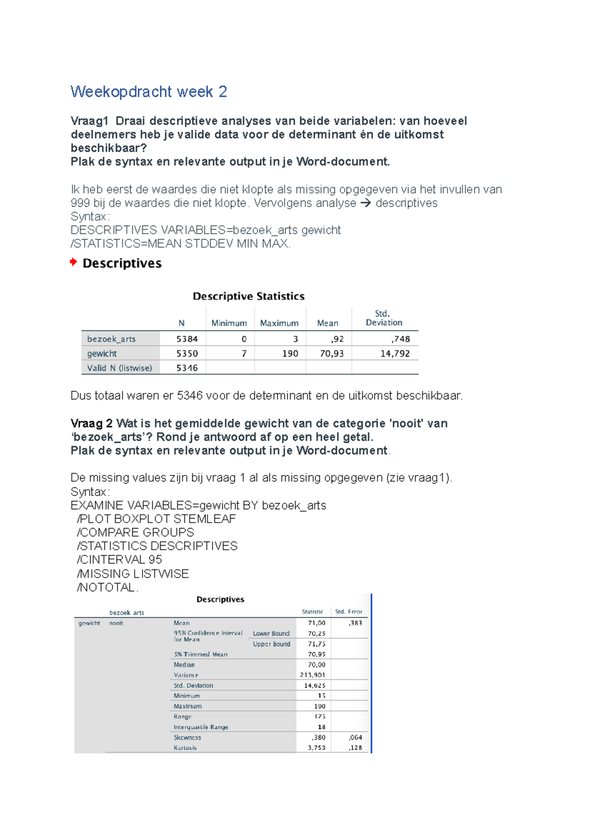 Weekopdracht Week 2 - Verplichte Opgave Week 2 Methodologie Ll ...