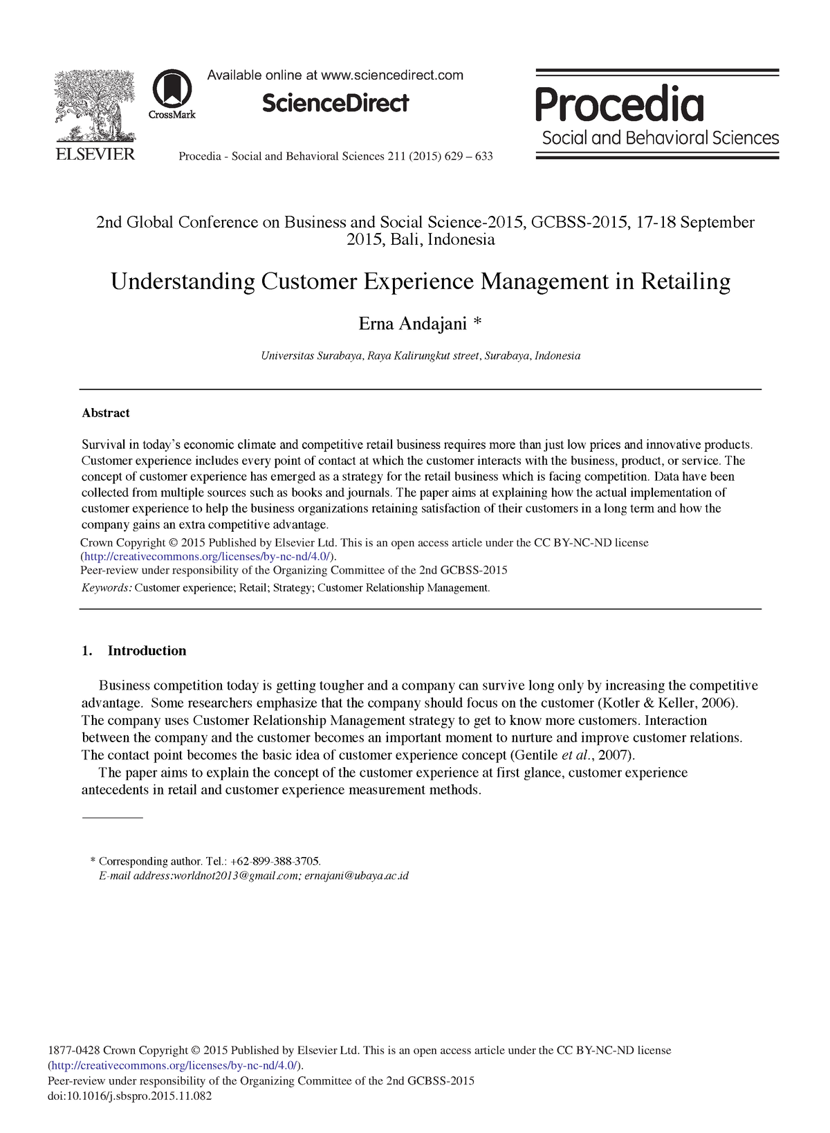 understanding-customer-experience-management-in-retailing-procedia