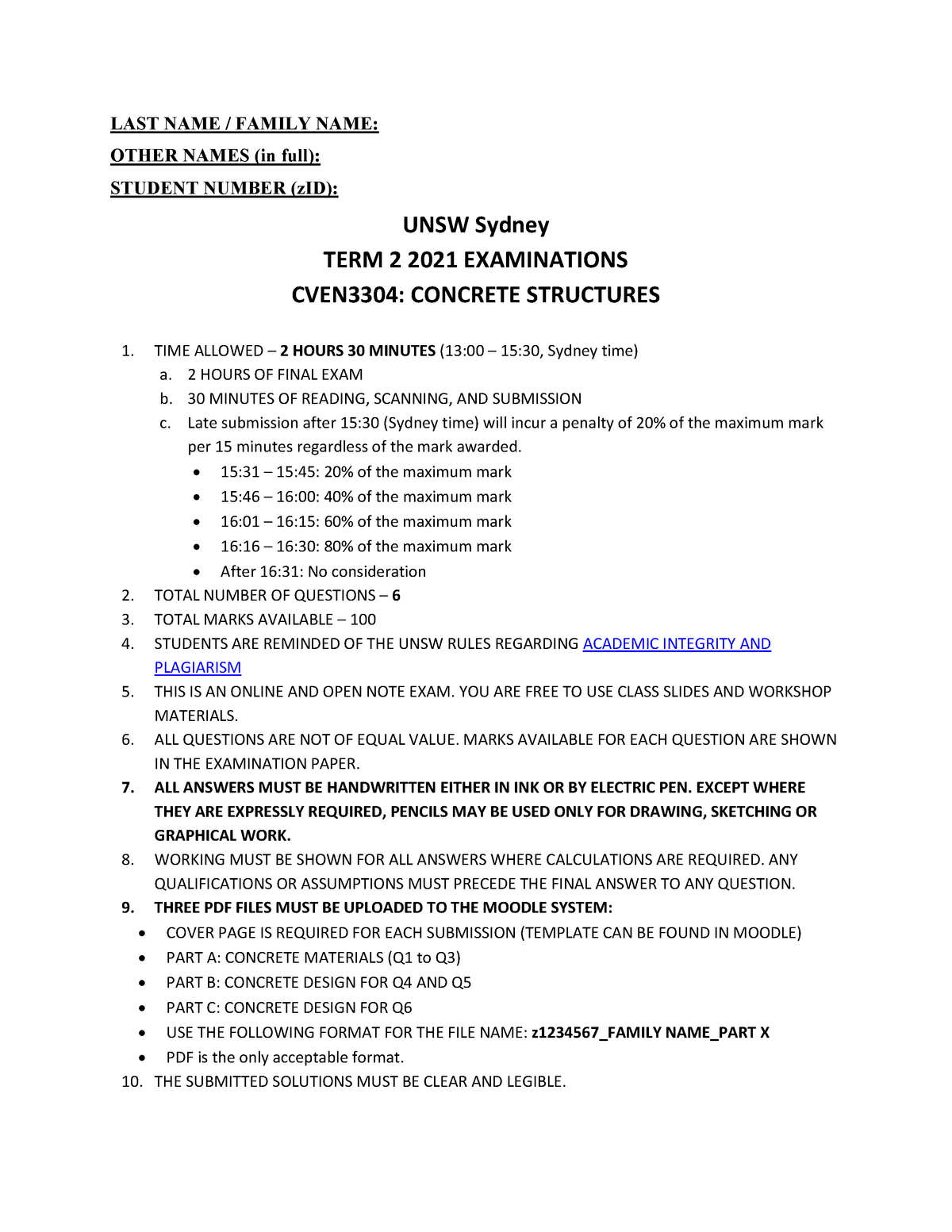 cven3304-final-exam-coverpage-2021-last-name-family-name-other