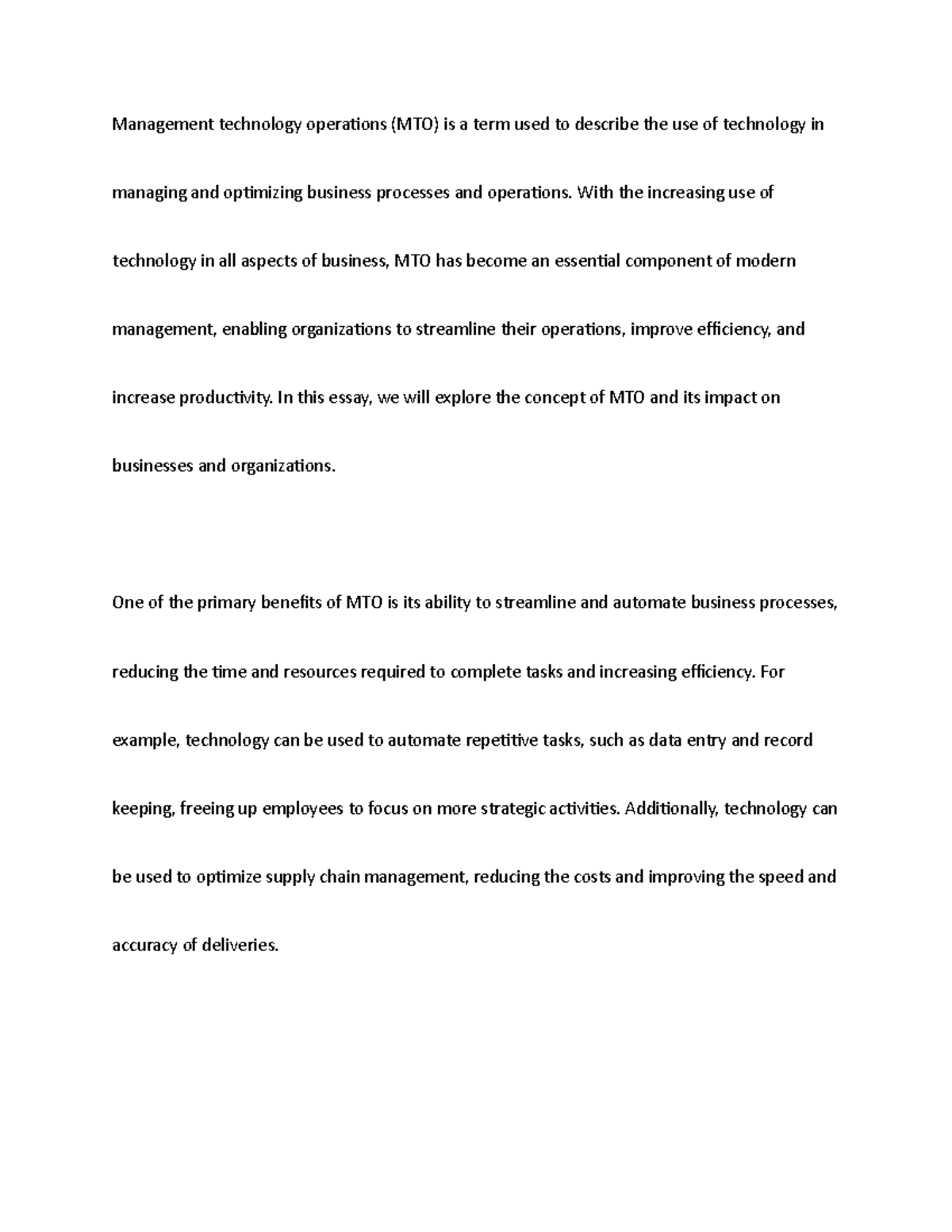 Management technology operations - With the increasing use of ...