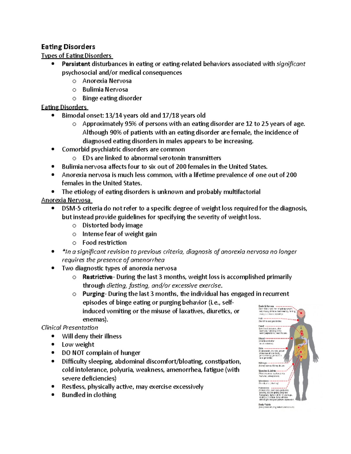 Eating Disorders - Eating Disorders Types of Eating Disorders ...