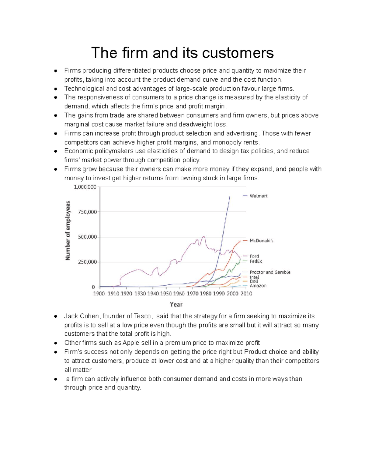 The Firm And Its Customers Technological And Cost Advantages Of Large 