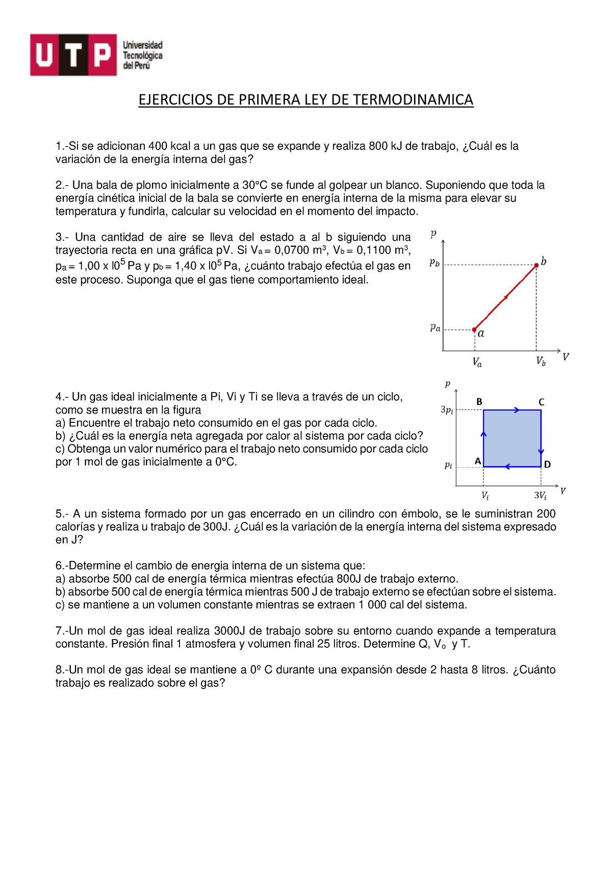 S14.s2 - Ejercicios DE Primera LEY DE Termodinamica - EJERCICIOS DE ...