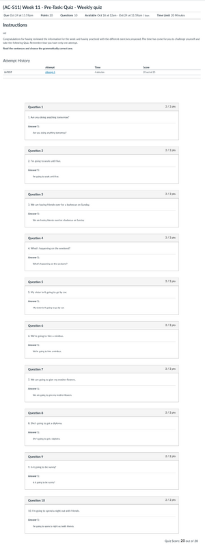 (ACV-S03) Week 03 - Pre-Task Quiz - Weekly Quiz (PA) Ingles IV (33979 ...