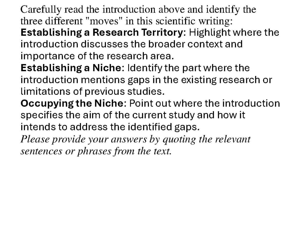 Imrad- Intro- Activity - Carefully read the introduction above and ...