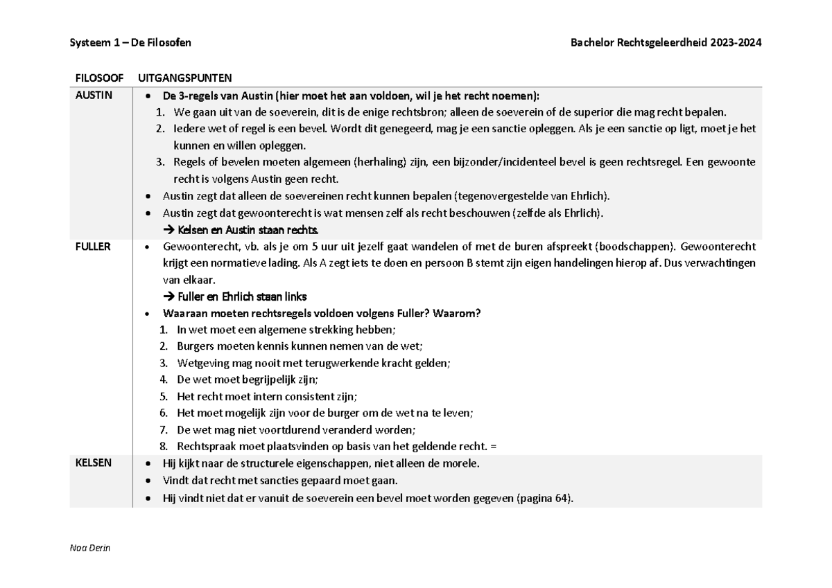 De Filosofen - Systeem 1 (LAW) - FILOSOOF UITGANGSPUNTEN AUSTIN • De 3