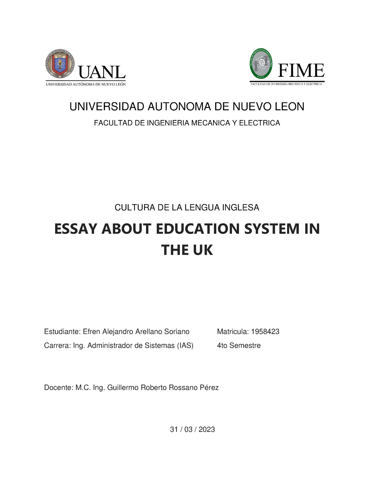 uk education system essay