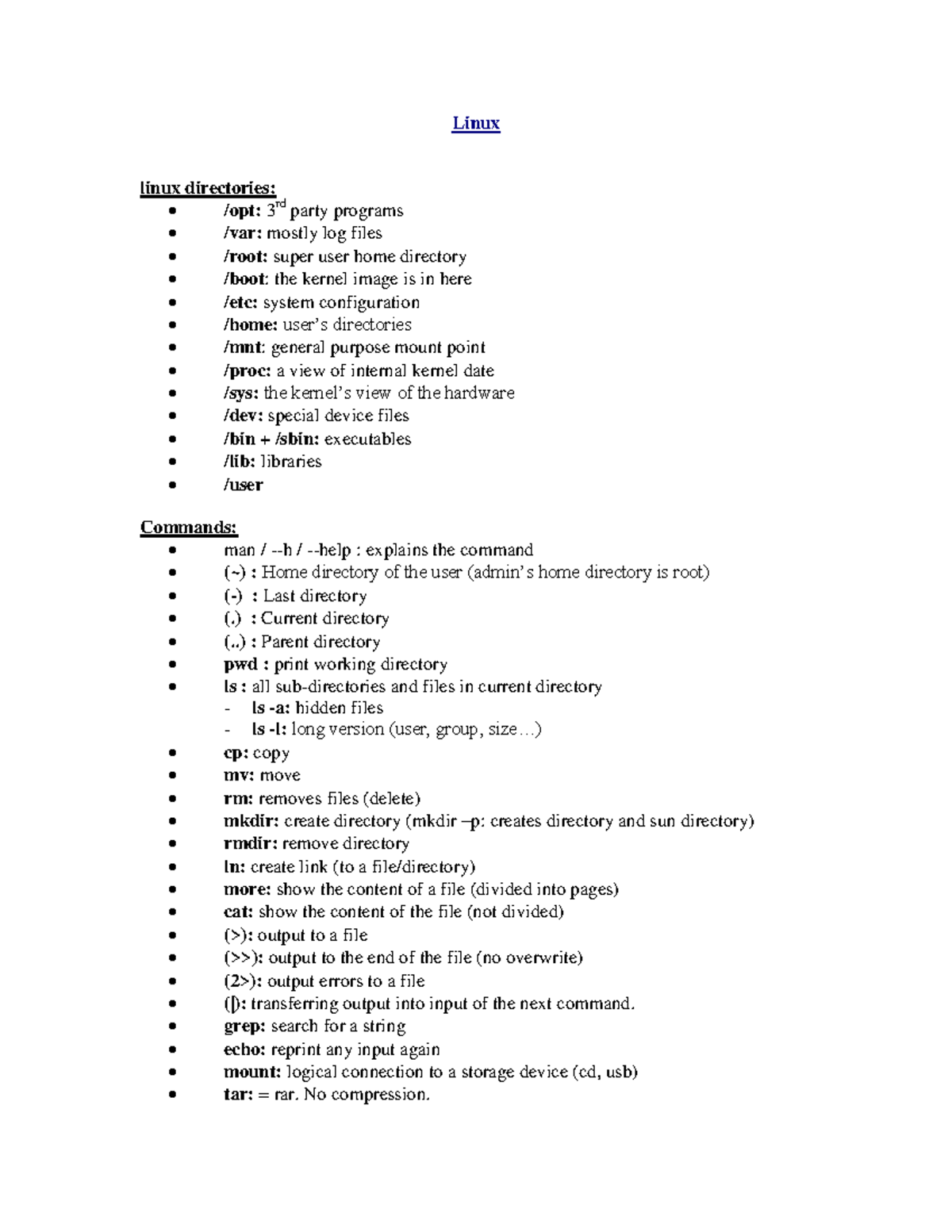 linux-commands-summary-linux-linux-directories-opt-3-rd-party
