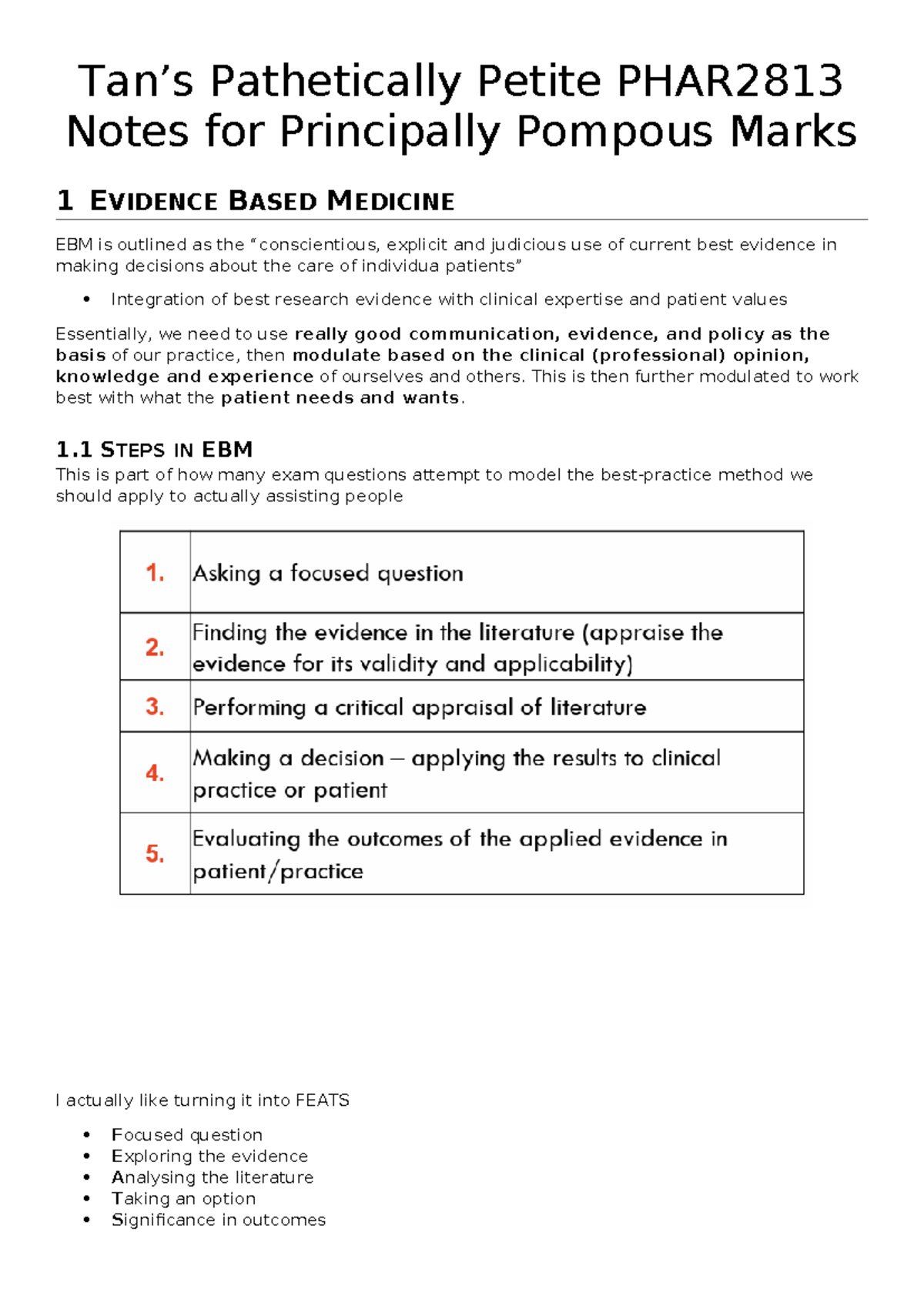 phar2813 minimal notes v1 - Tan’s Pathetically Petite PHAR Notes for ...