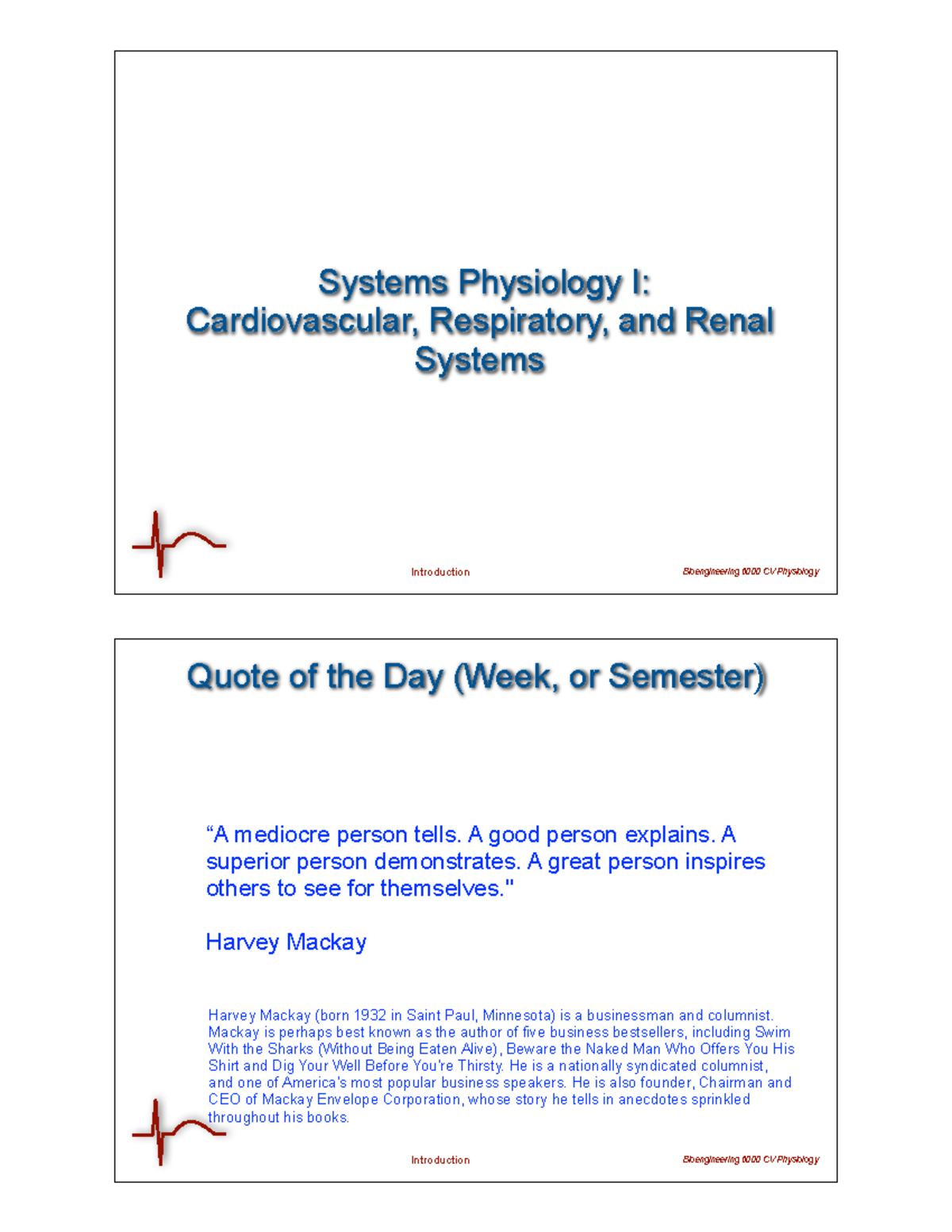 L01-intro - notes - Introduction Bioengineering 6000 CV Physiology ...