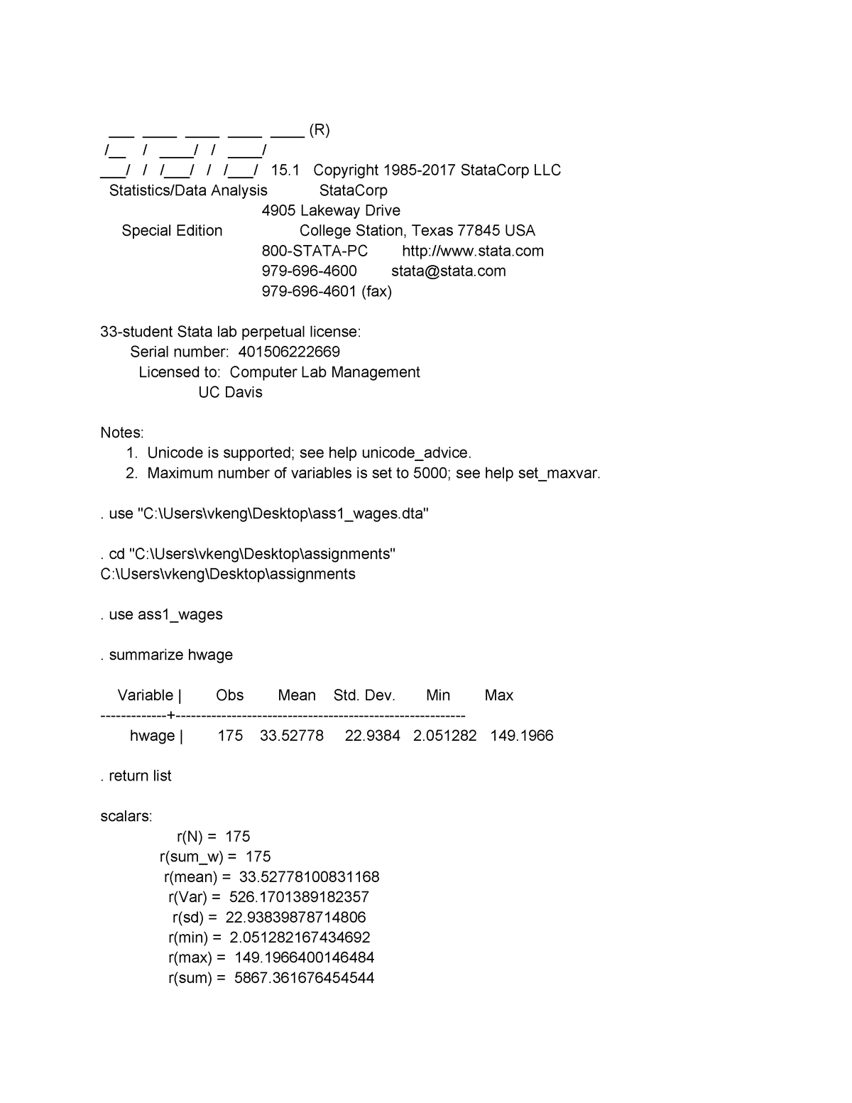 Stata Student License