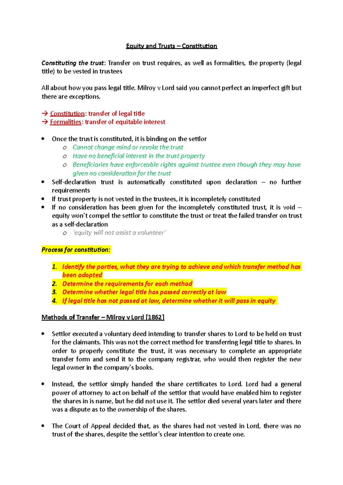 Equity and Trusts constitution - Equity and Trusts – Constitution ...