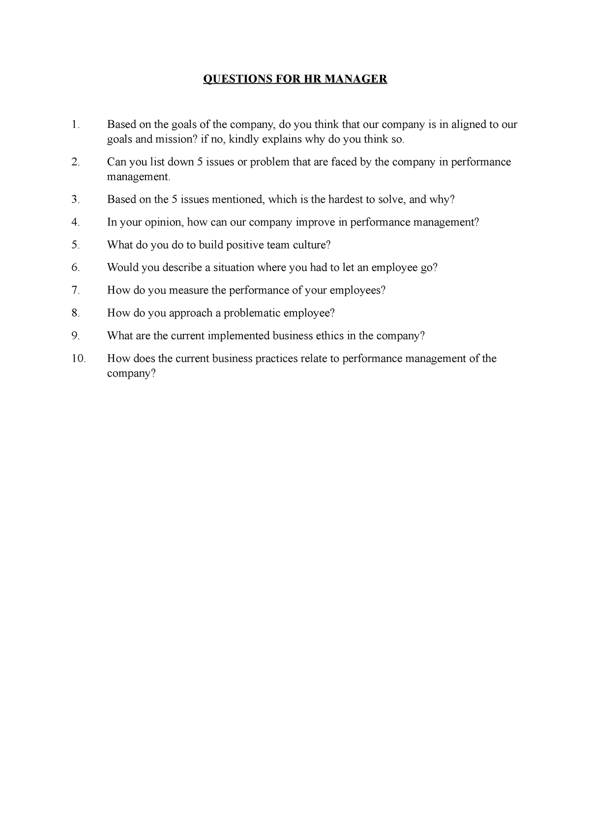 questionnaire-for-hr-manager-performance-management-performance