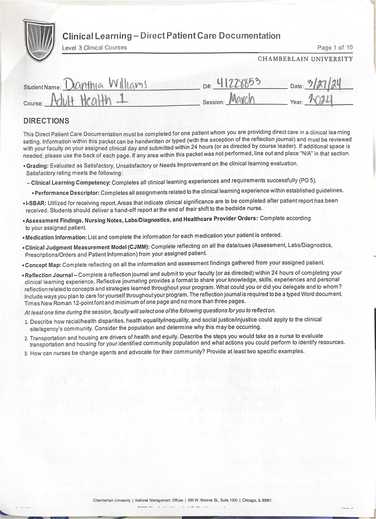 DPC - DPC - Clinical Learning Direct Patient Care Documentation Level 3 ...