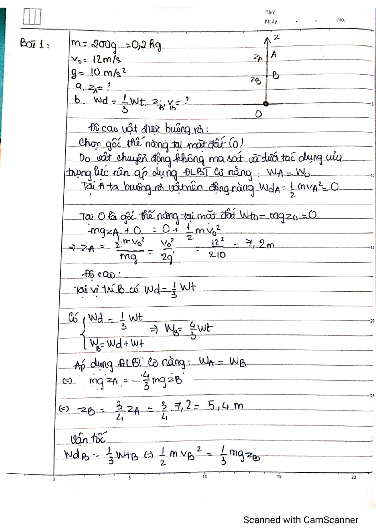 ĐLBT Cơ năng - cơ năng - Physics 1 - Studocu