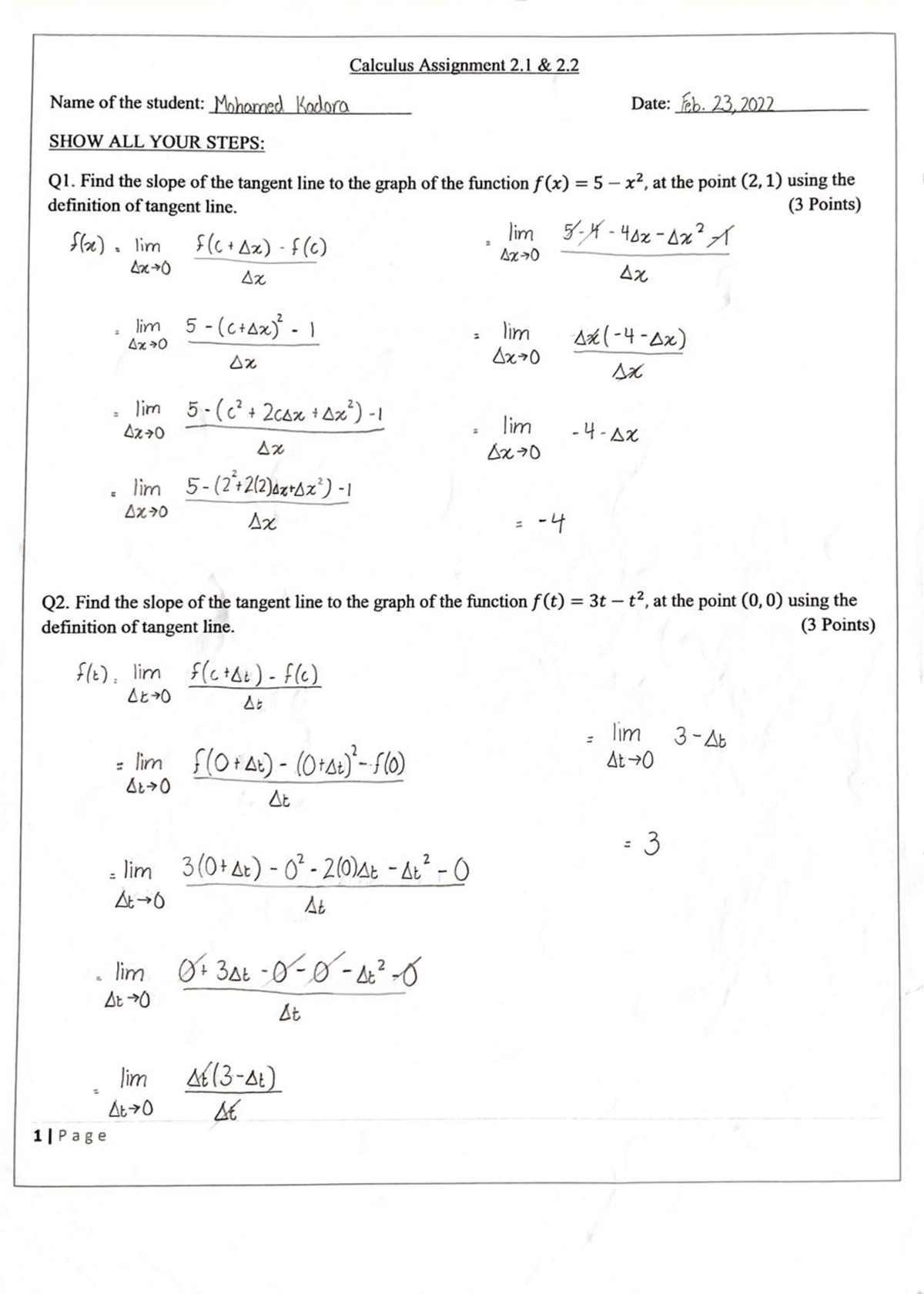 day 16 homework calculus