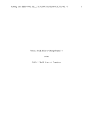 Behavior Change Journal 2 - Eating healthy would help me be energized ...