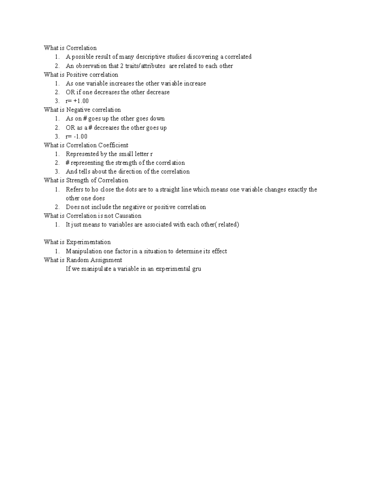 Correlation Practices - What is Correlation 1. A possible result of ...