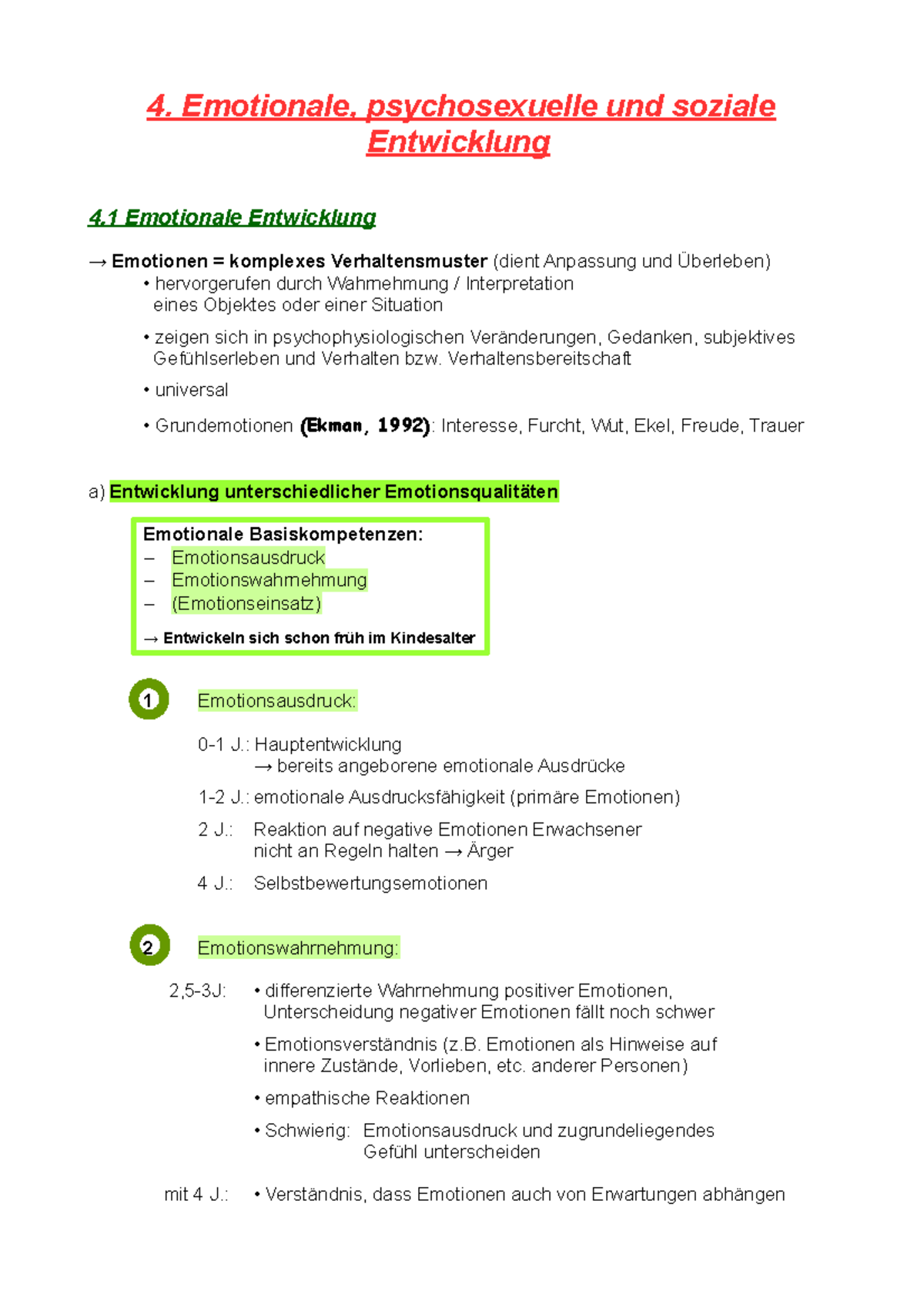 Zusammenfassung Entwicklungspsycho 3 - Einführung In Die ...