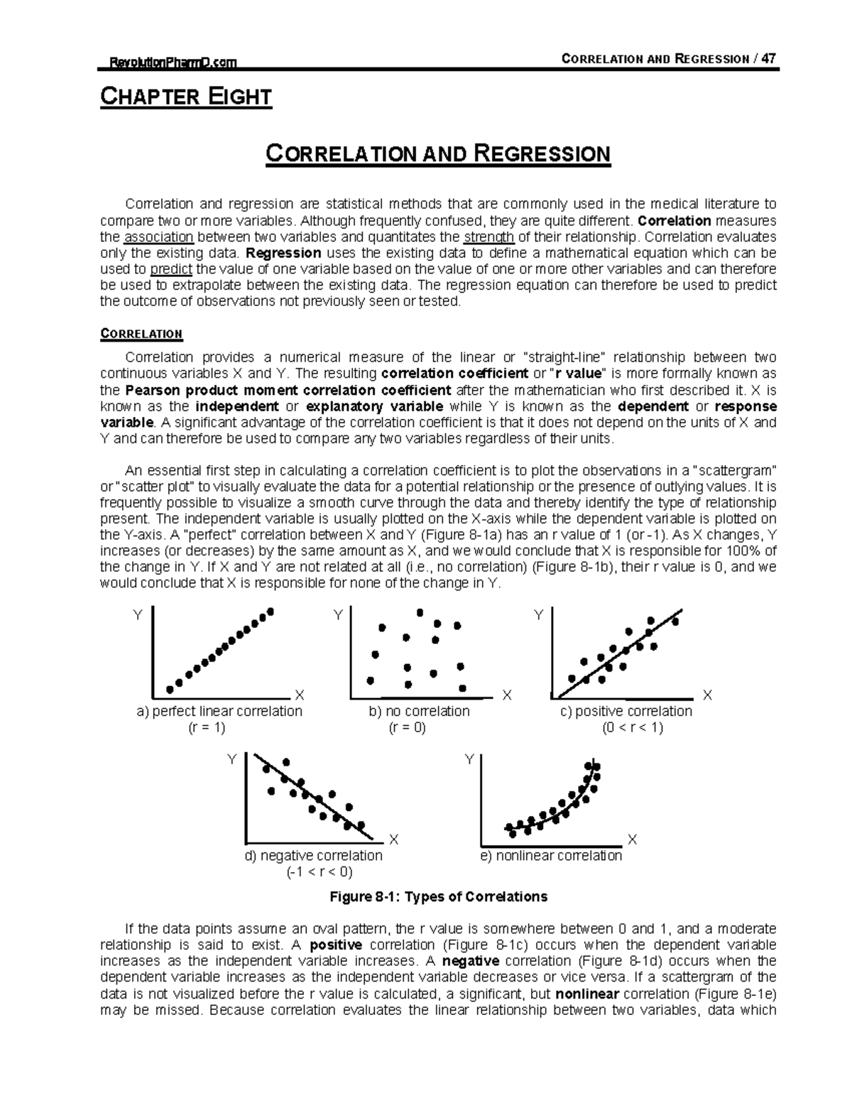Correlation Regresion - CORRELATION AND REGRESSION / 47 CHAPTER EIGHT ...
