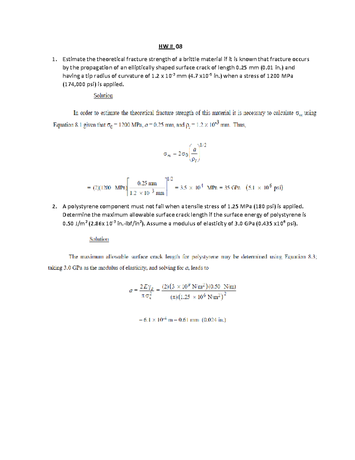 HW08 solutions - Warning: TT: undefined function: 32 HW # 11 solutions ...