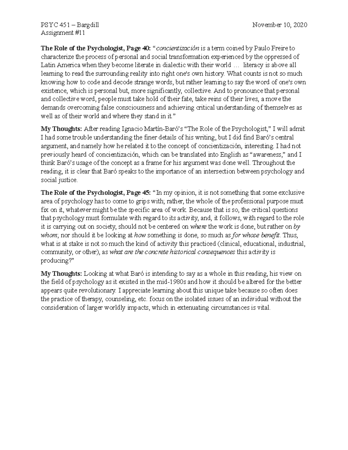 2020-history_of_psychology(psyc451)-assignment_11 - PSYC 451 – Bargdill ...