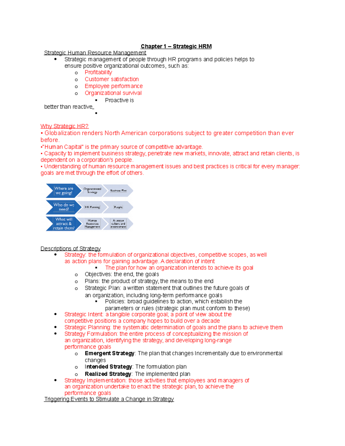 Chapter 1 - Chapter 1 – Strategic HRM Strategic Human Resource ...