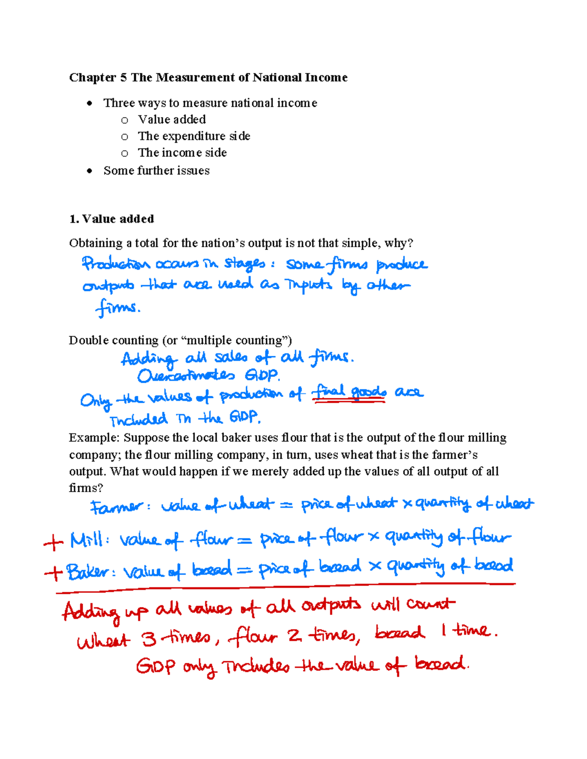 Chapter 5 full - lec notes - Chapter 5 The Measurement of National ...