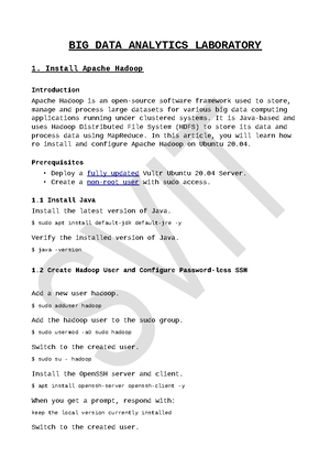 BIG DATA Analytics Lab Manual - DEPARTMENT OF INFORMATION TECHNOLOGY ...