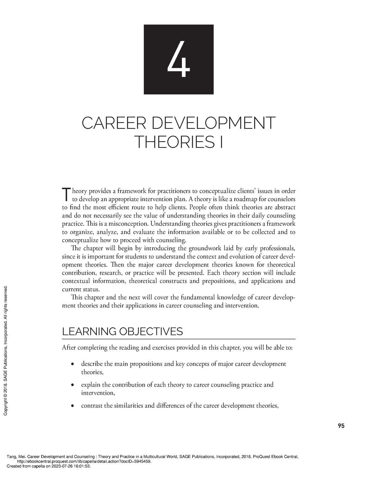 career counseling theory case study