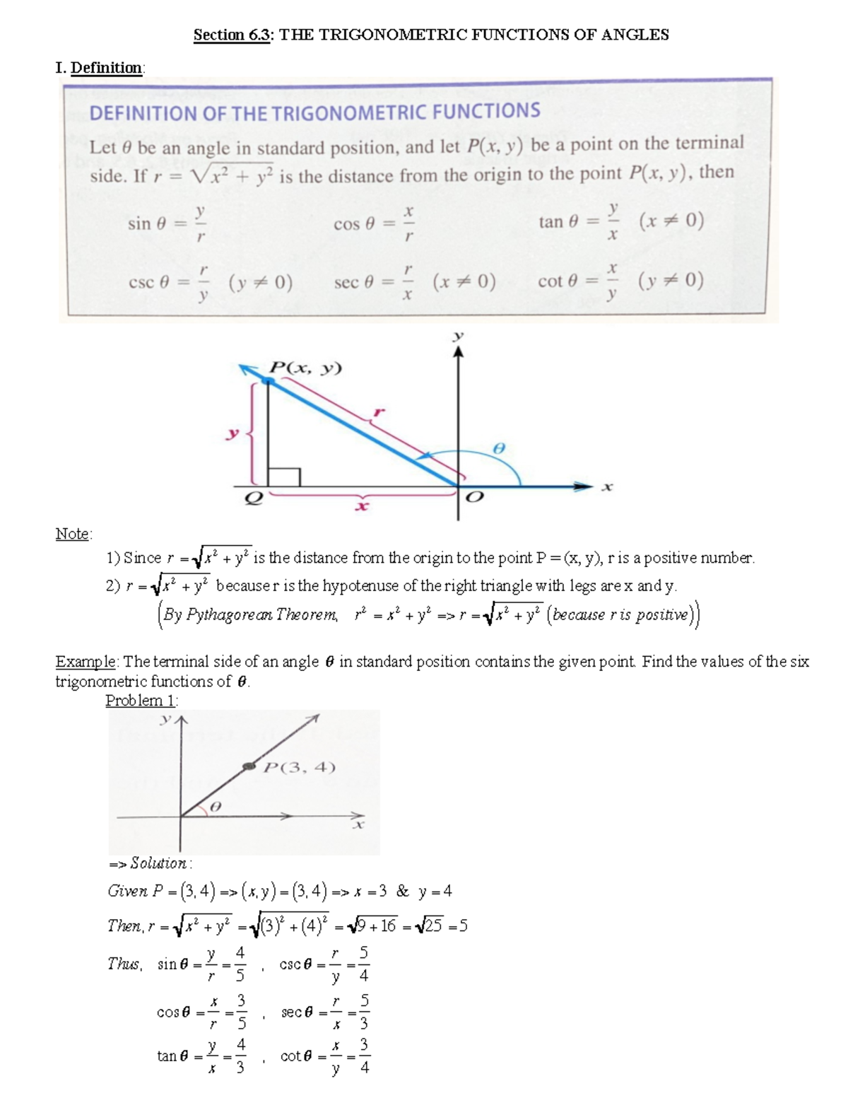 6 - Precalculus Mathematics For Calculus 7th Edition Lecture Notes ...