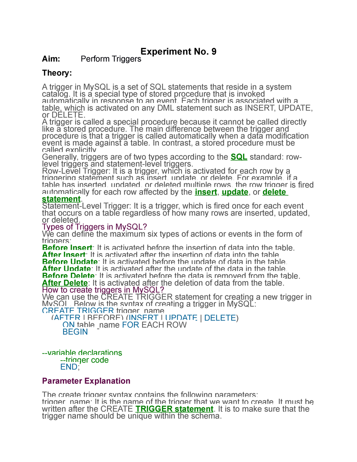 dbms-exp-dbms-practical-experiment-no-9-aim-perform-triggers