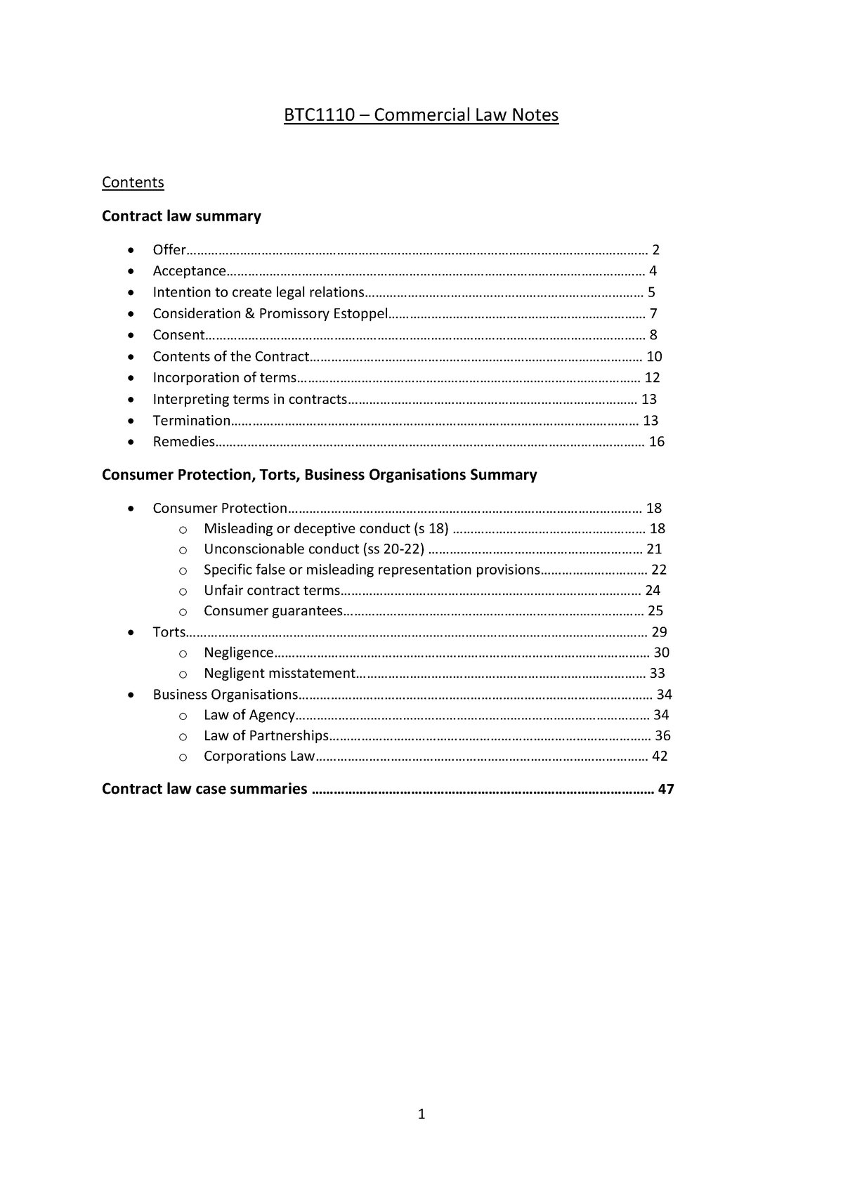 commercial-law-case-summary-for-the-unit-of-btc1110-commercial-law