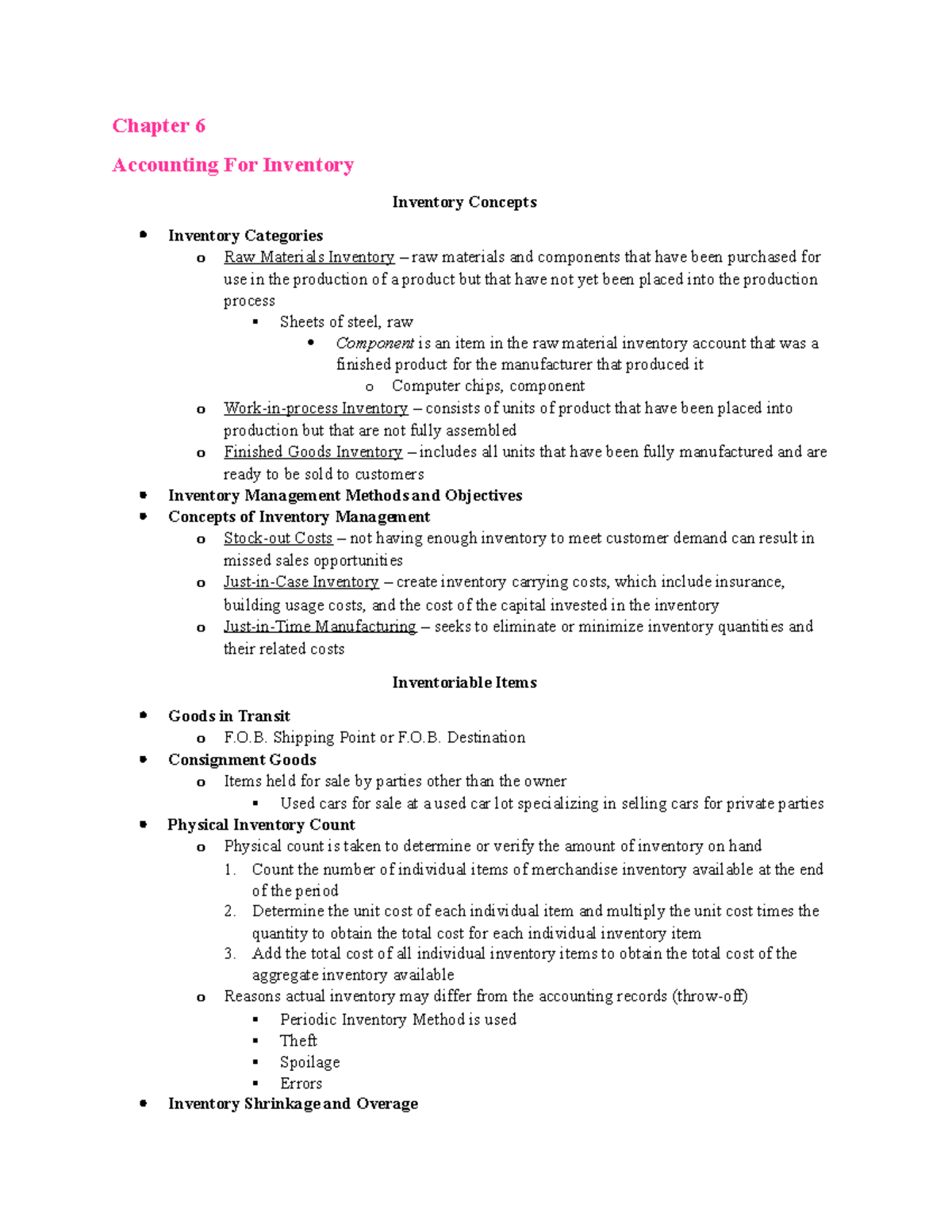 Chapter 6 - Professor Stewart Smith - Chapter 6 Accounting For ...