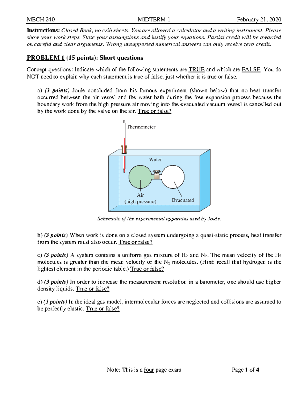 MECH240 Mid1 2020 V5c W2020 Midterm 1 Mech 240 Instructions Closed   Thumb 1200 1553 